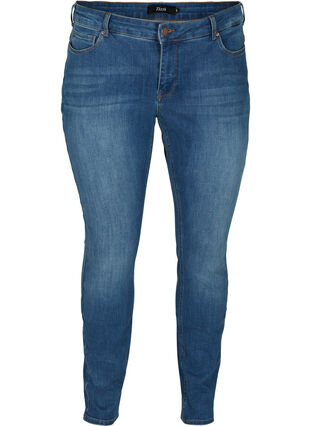 Ekstra slim Sanna jeans, Blue denim, Packshot image number 0