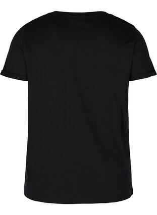 Trenings-t-skjorte med trykk, Black Run, Packshot image number 1