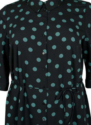 FLASH - Skjortekjole med prikker, Dot, Packshot image number 2