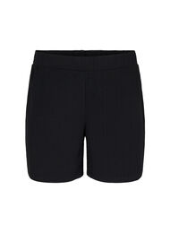 Løse shorts med struktur, Black, Packshot