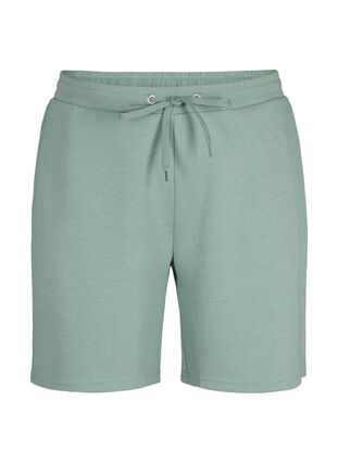 Shorts i modalblanding med lommer, Chinois Green, Packshot image number 0
