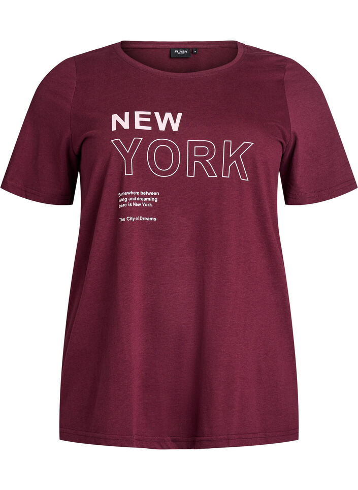 FLASH - T-skjorte med motiv, Mørk Bordeaux, Packshot