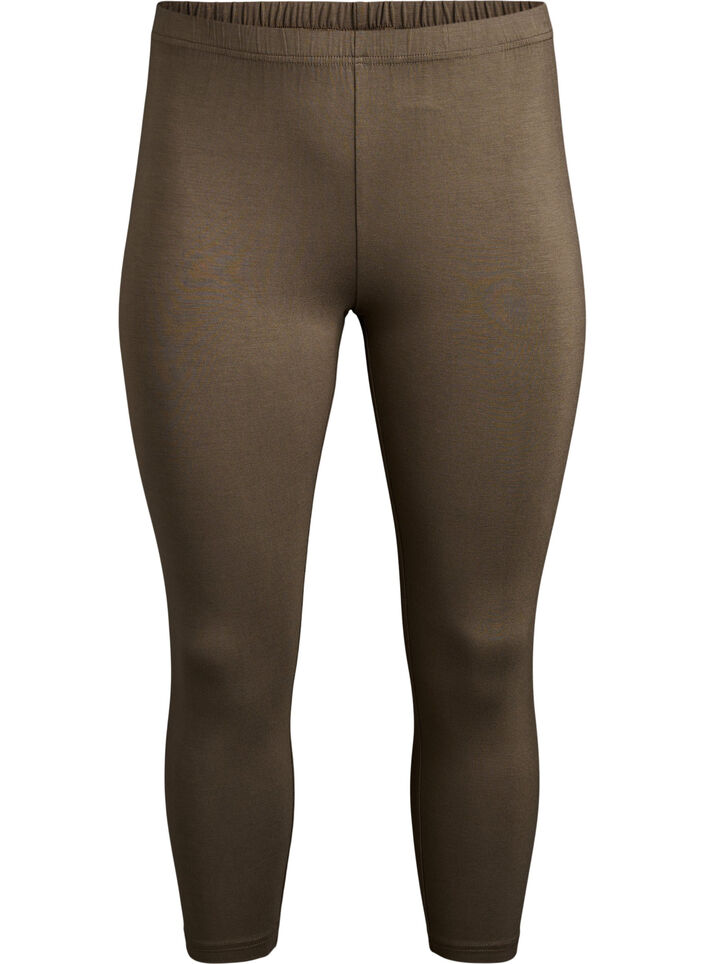 Basis 3/4 leggings i viskose, Grønn, Packshot image number 0