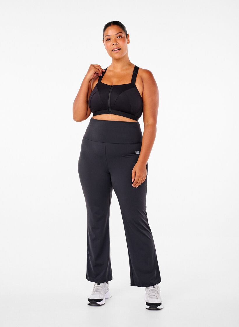 Sportsbh med lukking foran og høy støtte, Black, Model