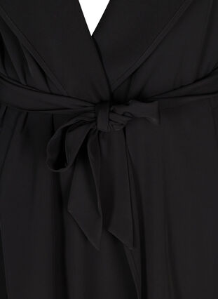Frakk med belte og lommer, Black, Packshot image number 2
