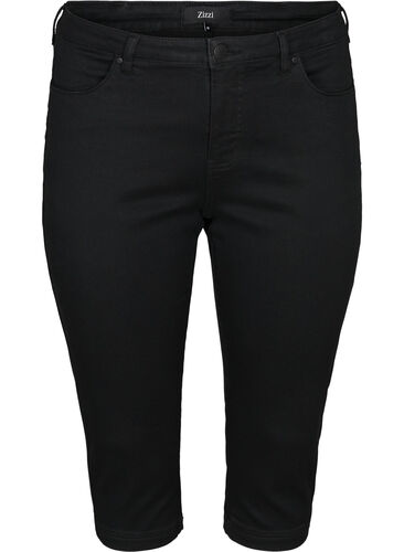 Amy capribukser med høyt liv og super slim fit, Black, Packshot image number 0