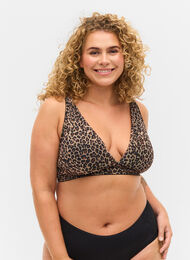 BH med uttagbare innlegg, Black Leo AOP, Model