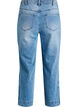 Avkuttede Kiana jeans med straight fit og knappdetaljer, Bl&aring;, Packshot image number 1