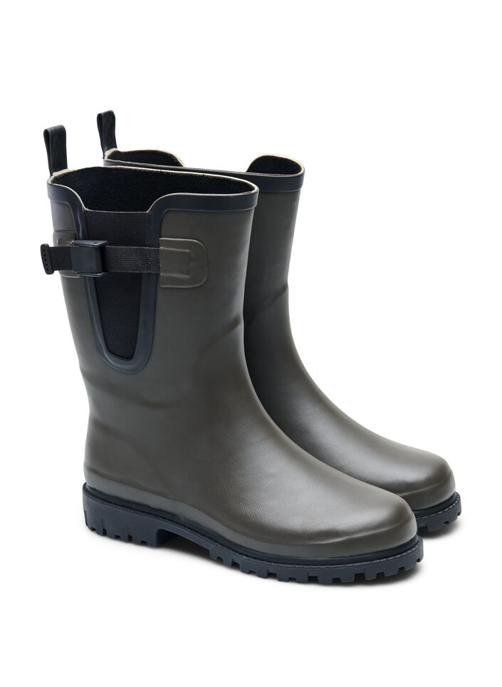 Lange gummistøvler med bred passform, Tarmac, Packshot image number 1