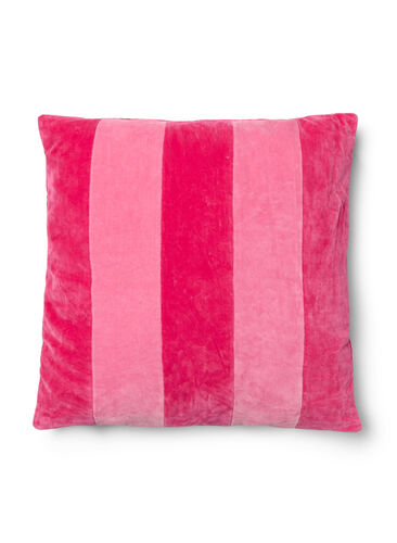 Stripete putetrekk i velur, Fandango Pink Comb, Packshot image number 0