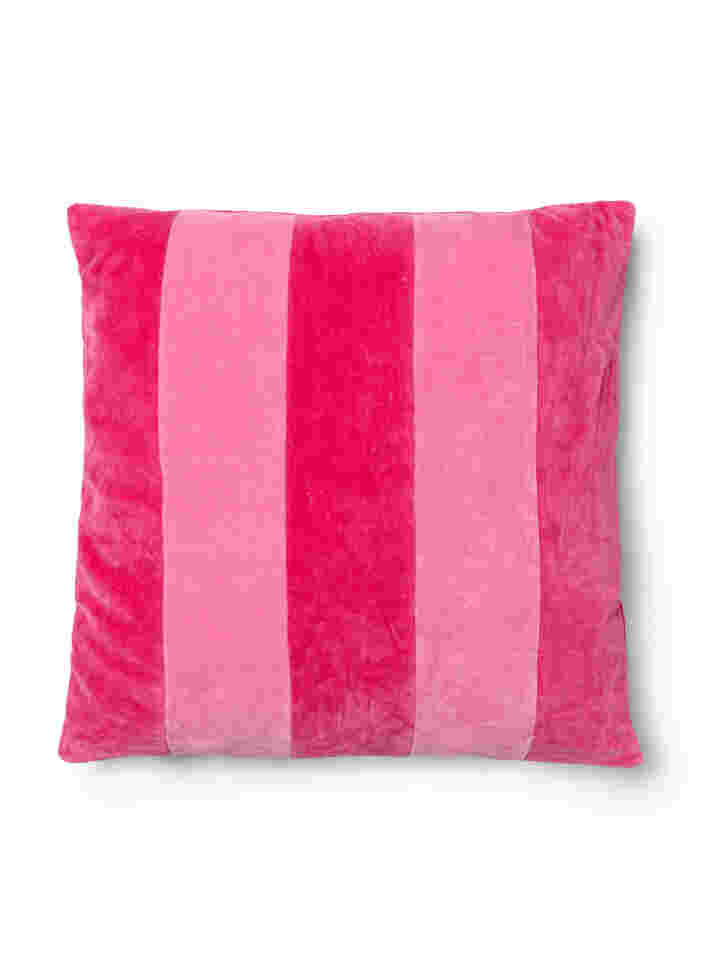 Stripete putetrekk i velur, Fandango Pink Comb, Packshot image number 0