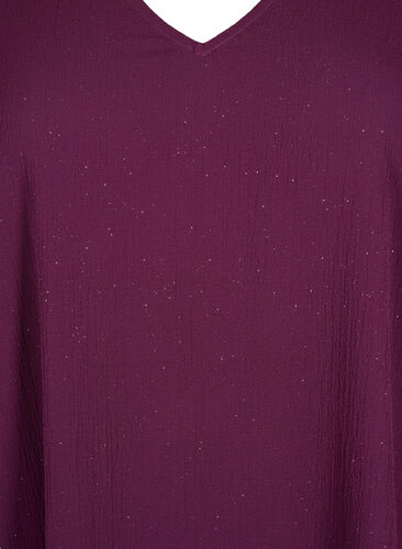 FLASH - langermet kjole med glitter, Purple w. Silver, Packshot image number 2