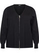 Cardigan med toveis glidel&aring;s, Svart, Packshot image number 0