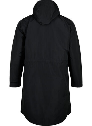 FLASH - Vannavvisende parkas med hette, Black, Packshot image number 1