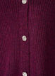 Cardigan med V-hals og ribbestruktur, Lilla, Packshot image number 2