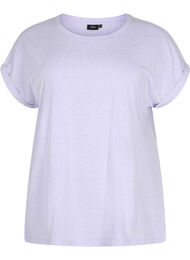 Melert T-skjorte med korte ermer, Lavender Mél