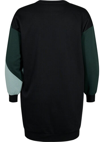 Lang hettegenser med colorblock, Scarab Color Block, Packshot image number 1
