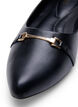 Ballerina med bred passform og gullfarget spenne, Black, Packshot image number 3