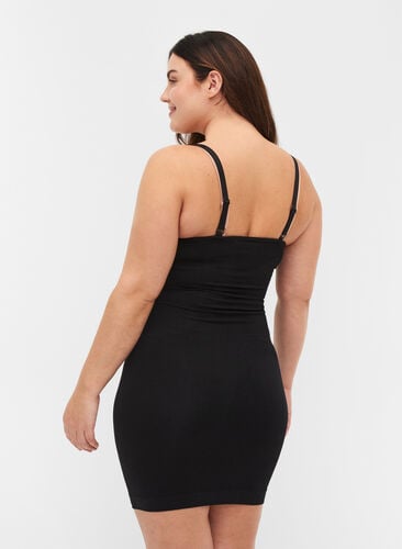 Zizzi Shapewear underkjole med tynne stropper, Svart, Model image number 1