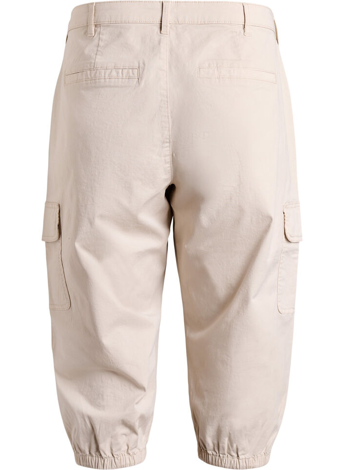 Cargo knickers med høy midje, Beige, Packshot image number 1