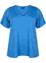 FLASH - T-skjorte med V-hals, Ultramarine