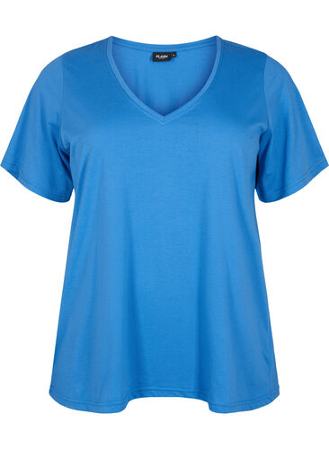 FLASH - T-skjorte med V-hals, Ultramarine, Packshot image number 0