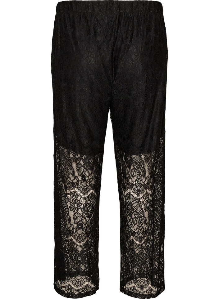 Blonderbukser med rette ben og innershorts, Svart, Packshot image number 1