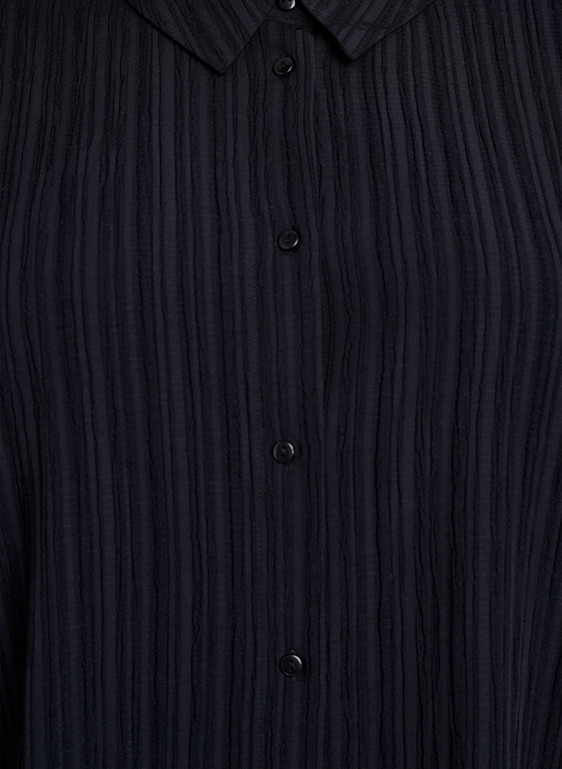 Zizzi FLASH - Skjorte med tekstur, Svart, Packshot image number 2