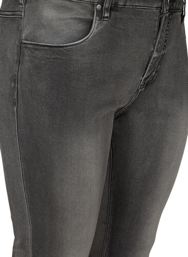 Slim fit Emily jeans med normal høyde i livet, Dark Grey Denim, Packshot image number 2