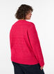 Genser med V-hals, Rosa, Model image number 2