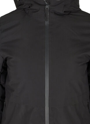 Vinterjakke med justerbar midje, Black, Packshot image number 2