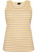 Stripete ribbestrikket singlet, Gul, Packshot image number 0