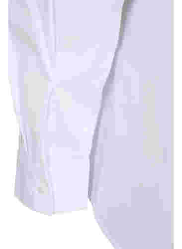 Skjorte i bomullsblanding, Bright White, Packshot image number 3
