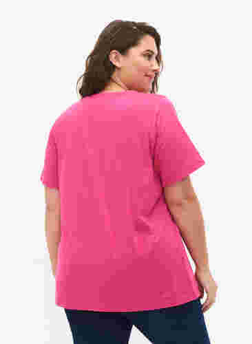 FLASH - T-skjorte med V-hals, Raspberry Rose, Model image number 1