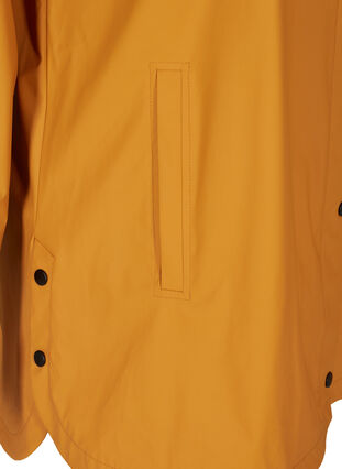 Regnjakke med hette og lommer, Spruce Yellow, Packshot image number 3