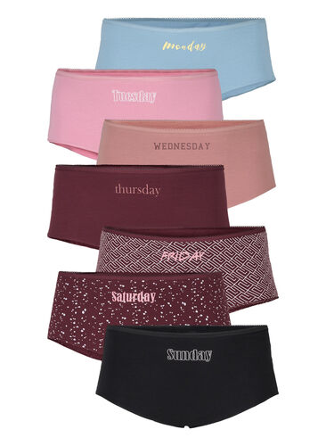 7 stk. truser med normal høyde i livet, Dusty Pastel Pack, Packshot image number 0
