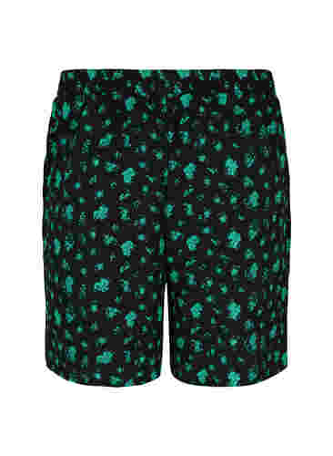 Mønstrete shorts med lommer, Green Flower AOP, Packshot image number 1