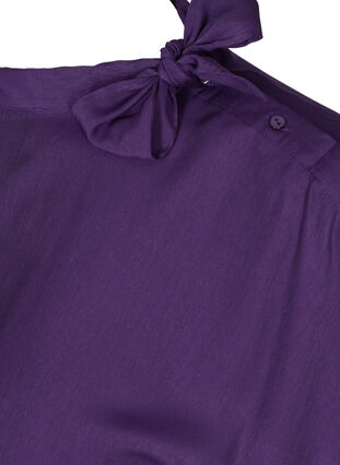 Kortermet bluse med knytedetalj, Blackberry Cordial, Packshot image number 3