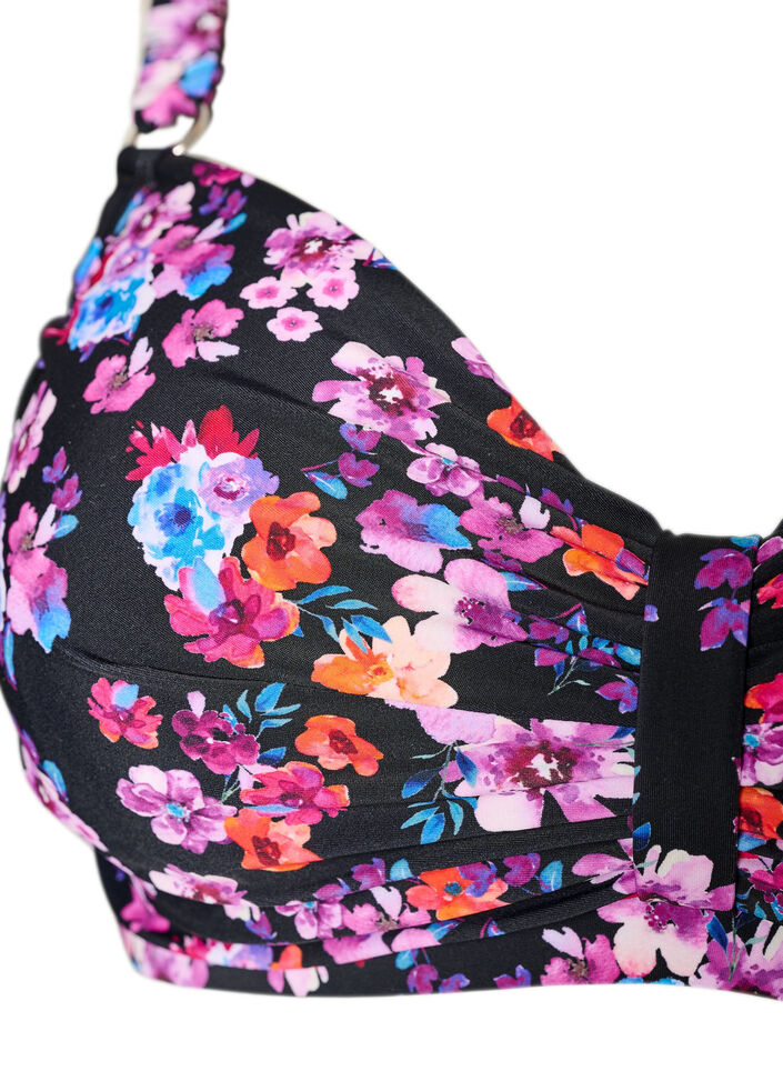 Bikinioverdel med b&oslash;yle og m&oslash;nster, Lilla, Packshot image number 2