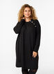 Jerseykjole med knapper, Black, Model image number 0