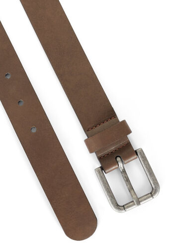 Brunt belte i imitert skinn, Bracken, Packshot image number 1