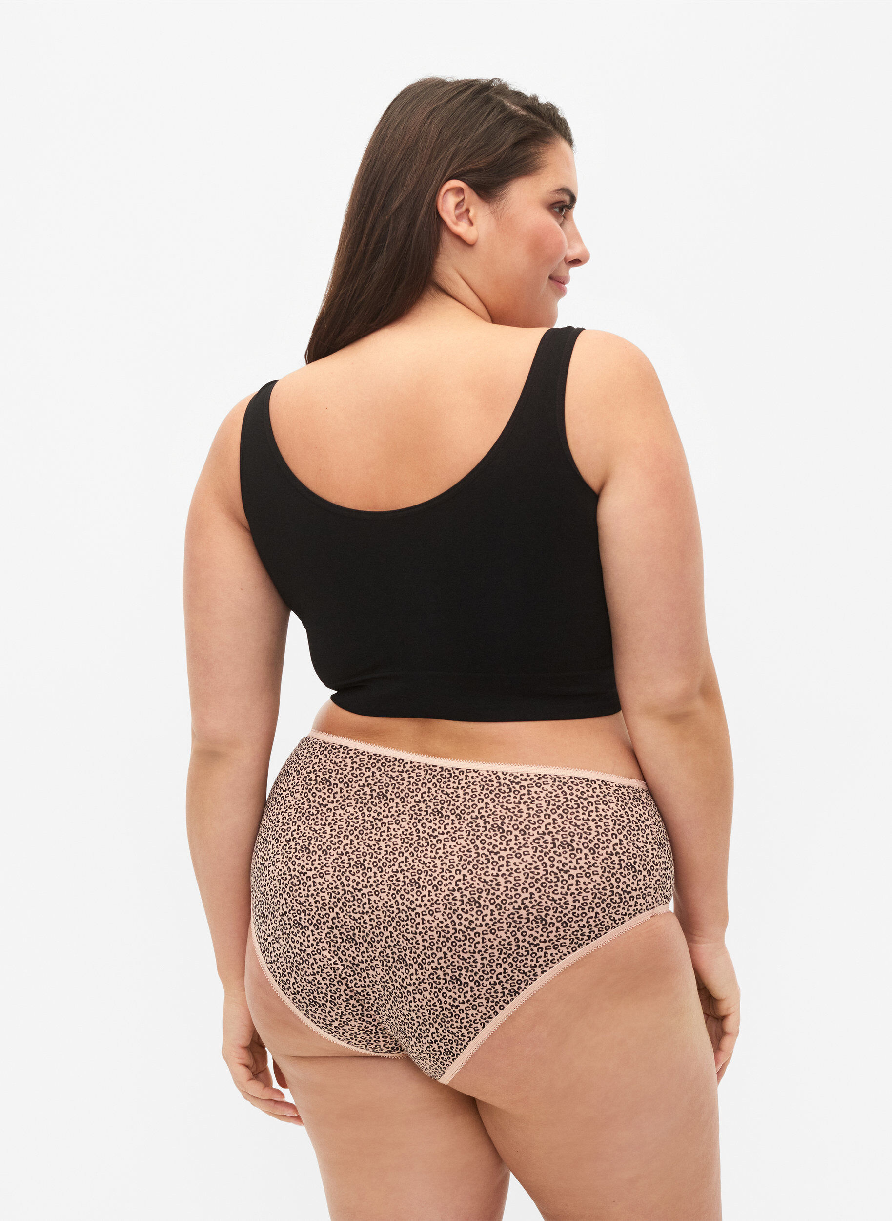 Zizzi 7 stk. truser med normal h&oslash;yde i livet, Blue Multi Pack , Model image number 1