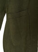 Lang strikkecardigan i viskoseblanding, Gr&oslash;nn, Packshot image number 3