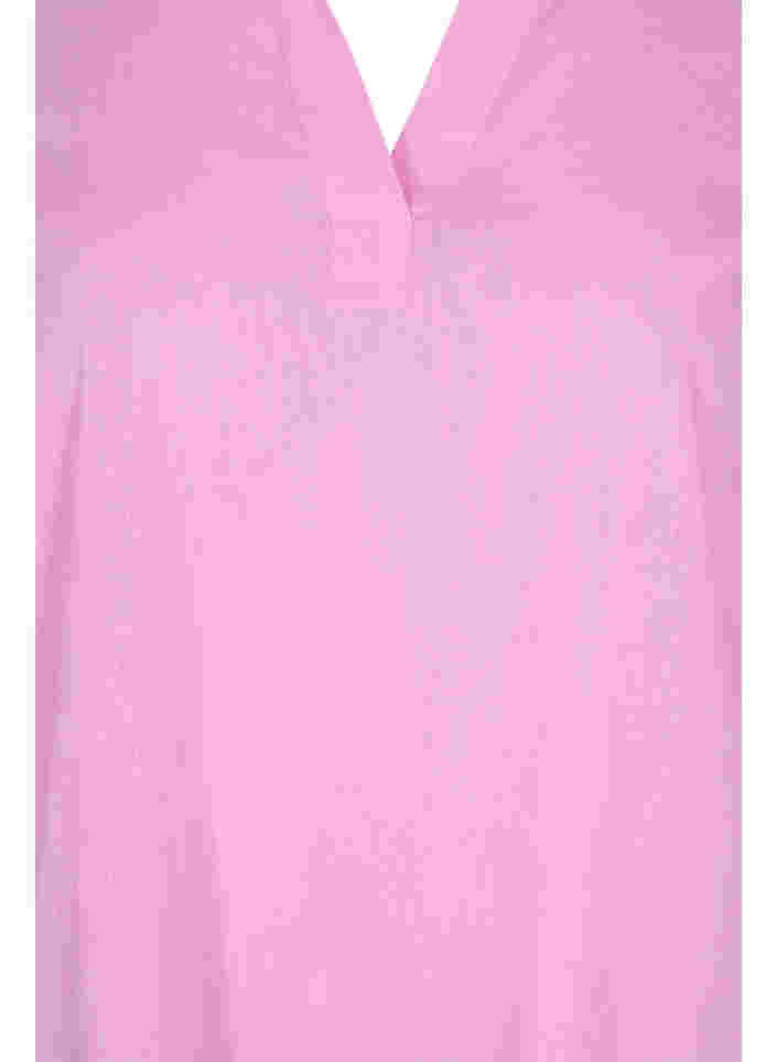 Kjole med V-hals og krage, Begonia Pink, Packshot image number 2