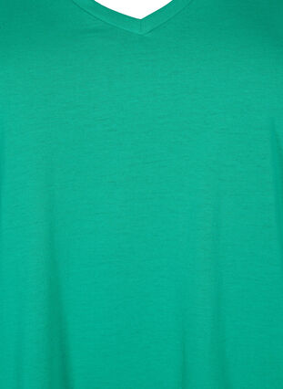 Kortermet T-skjorte med V-hals, Simply Green, Packshot image number 2