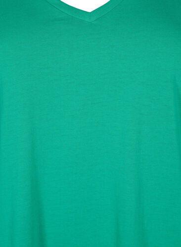Kortermet T-skjorte med V-hals, Simply Green, Packshot image number 2