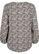 Skjortebluse med v-hals og trykk, Birch Graphic, Packshot image number 1