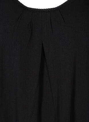 Kortermet kjole i bomull, Black, Packshot image number 2