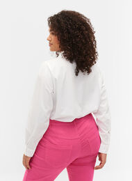 Skjorte i bomullsblanding, Bright White, Model