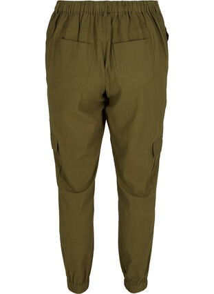 Bukser med lin, Ivy green, Packshot image number 1